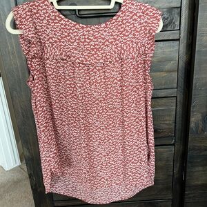 😻5for$15😻LOFT cap sleeve Floral Blouse